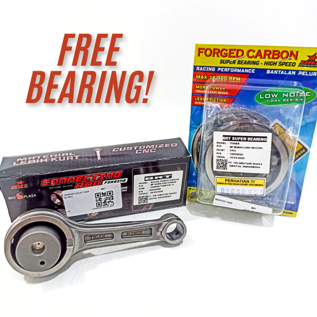 STANG SEHER CONROD FORGED FORGING CNC BRT TIGER GL PRO SPEK KRUK AS STANDAR