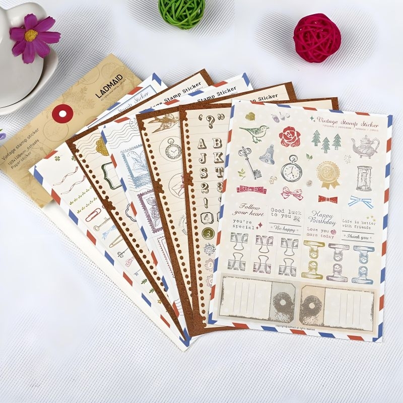 

Vintage Stamp Sticker for Deco Jurnal