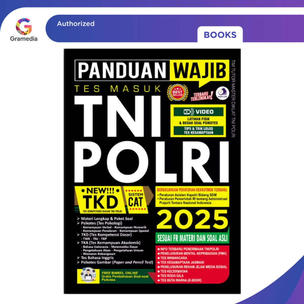 Gramedia Bogor - Buku Panduan Wajib Tes Masuk Tni Polri 2025