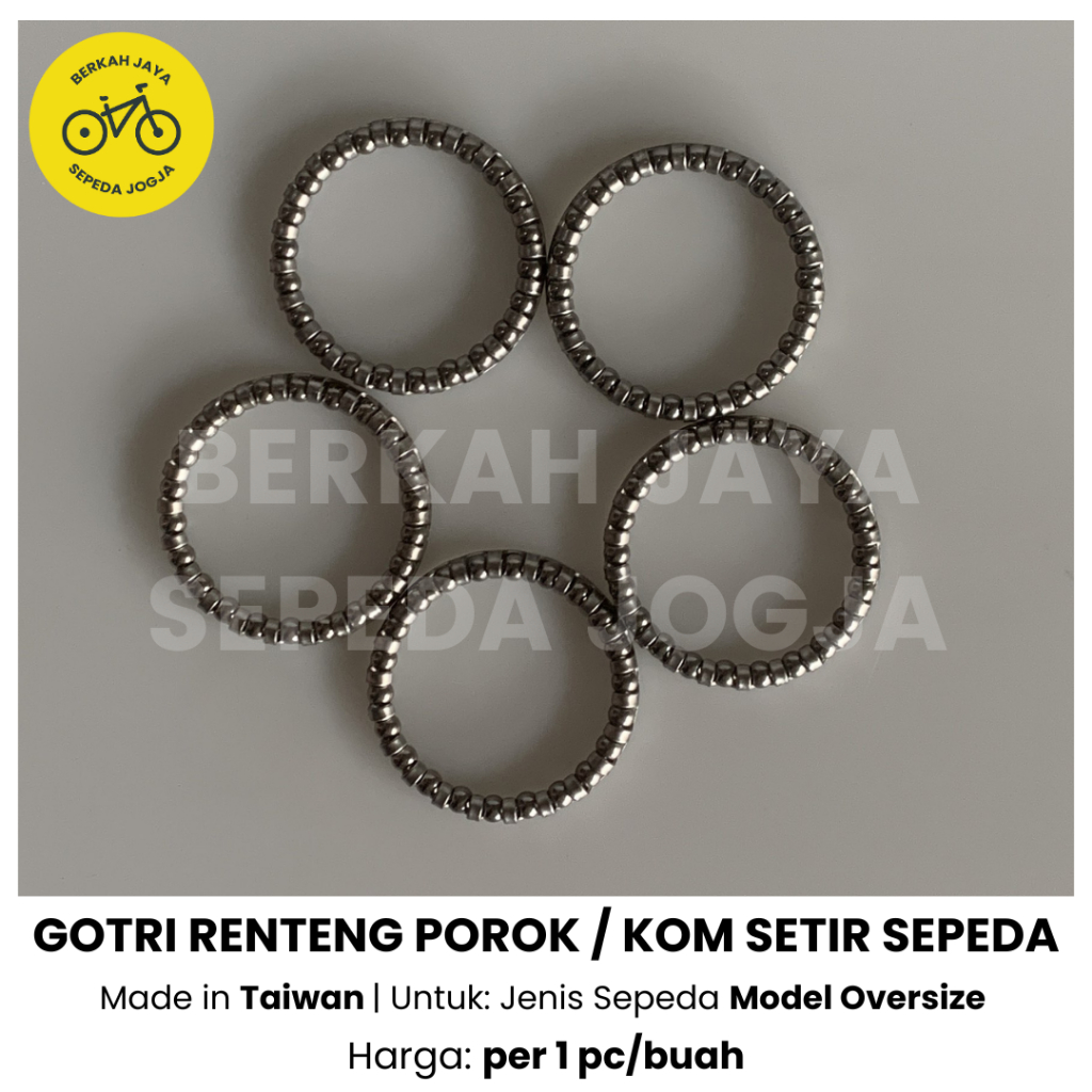 Sarang Pelor Sarangan Gotri Taiwan Gotri Renteng Porok Fork Kom Setir OVS Sepeda 5/32 x 22 Ukuran Ov