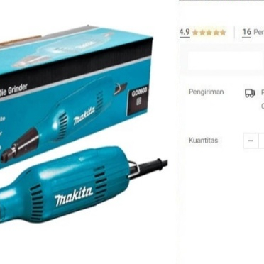 

Mesin Gurinda Botol GD 0603 Makita Die Grinder GD0603