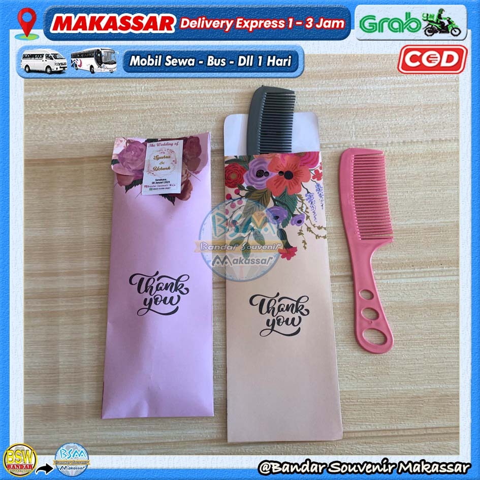 (isi 50 pcs) Souvenir SISIR SEDANG 18cm kemas AMPLOP Sovenir Suvenir Pernikahan Murah Makassar
