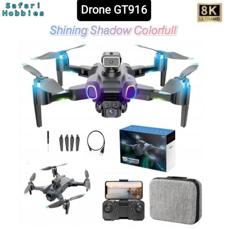 Drone GT916 Brushless 8K HD Kamera ESC OAS With Colorfull Changing Drone