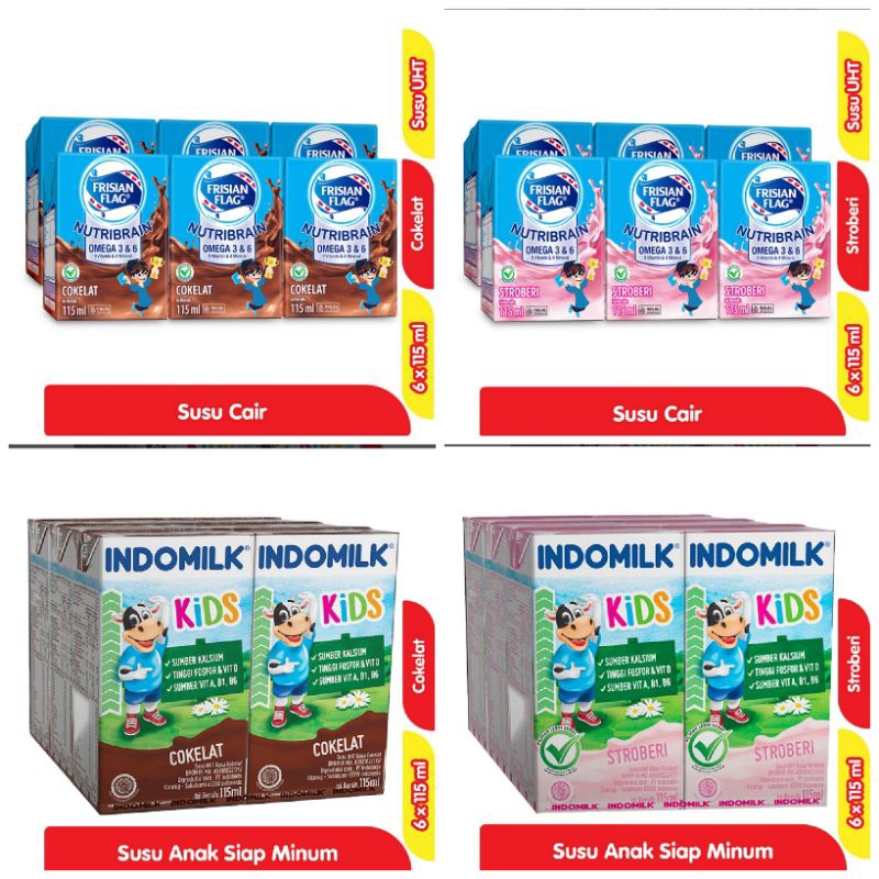 

Frisian Flag Milky 6x115ml Susu Uht Frisian Flag FF uht Susu FF uht