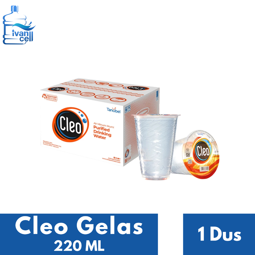 

⚡INSTANT⚡(1 DUS) CLEO GELAS 220 ML isi 40 - ORIGINAL 100%