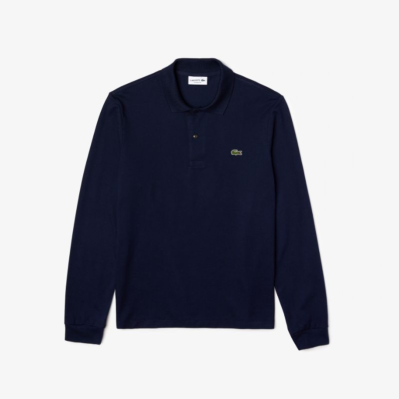 Lacoste Men's LACL1312166 Original L.12.12 Long-sleeve Polo Shirt Kaos Polo Pria - Blue