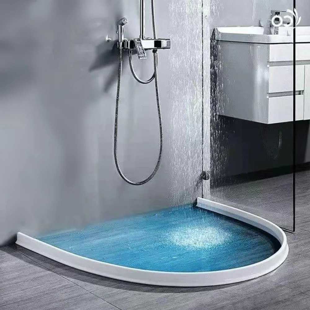 Water Stopper Bathroom Wastafel Karet Penahan Penghalang Pembatas Air Shower Kamar Mandi Tinggi 3.8c