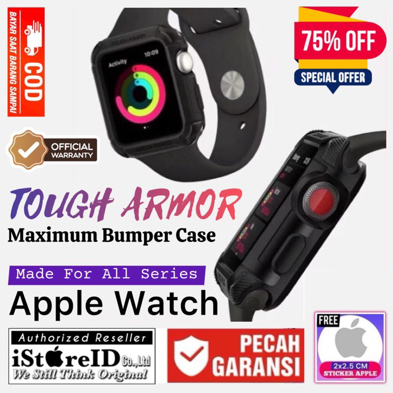[COD] (Free: Sticker) SALE 2 in 1 Tough Armor Case Watch 1 2 3 4 5 6 SE 7 8 ULTRA 9 10 Series Apple 