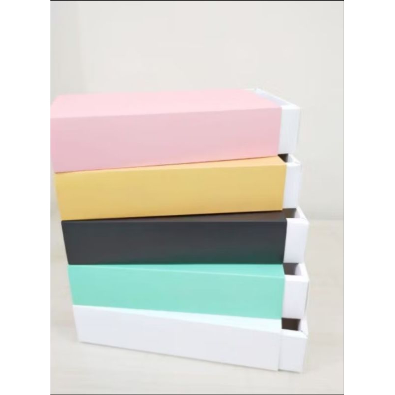 

box kue dus kado souvenir hampers polos untuk brownies, bolu, nastar hijab slide