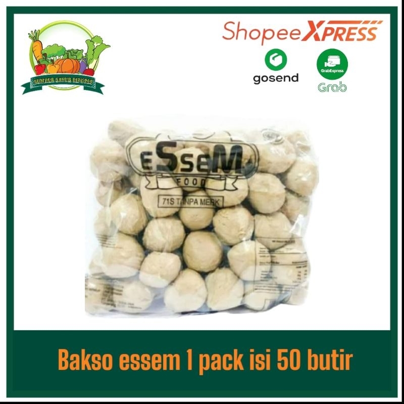 

Bakso sapi ESSEM polos 1 pack isi 50 pcs - KIRIM INSTAN