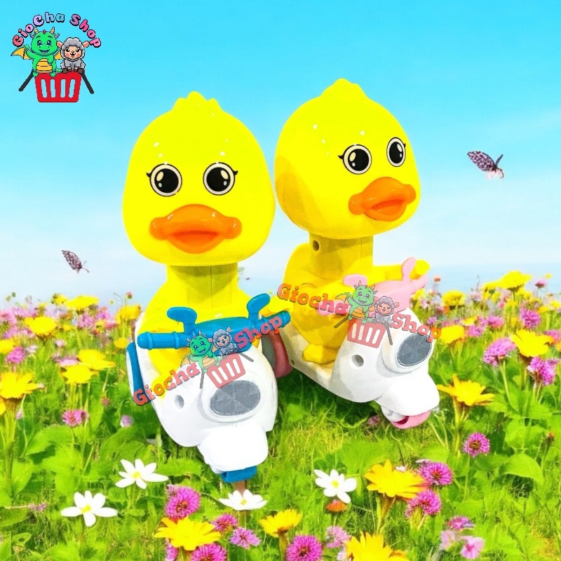 MAINAN ANAK BEBEK VESPA - MAINAN ANAK BAYI BEBEK NAIK VESPA BERJALAN - MAINAN ANAK MOTOR BEBEK