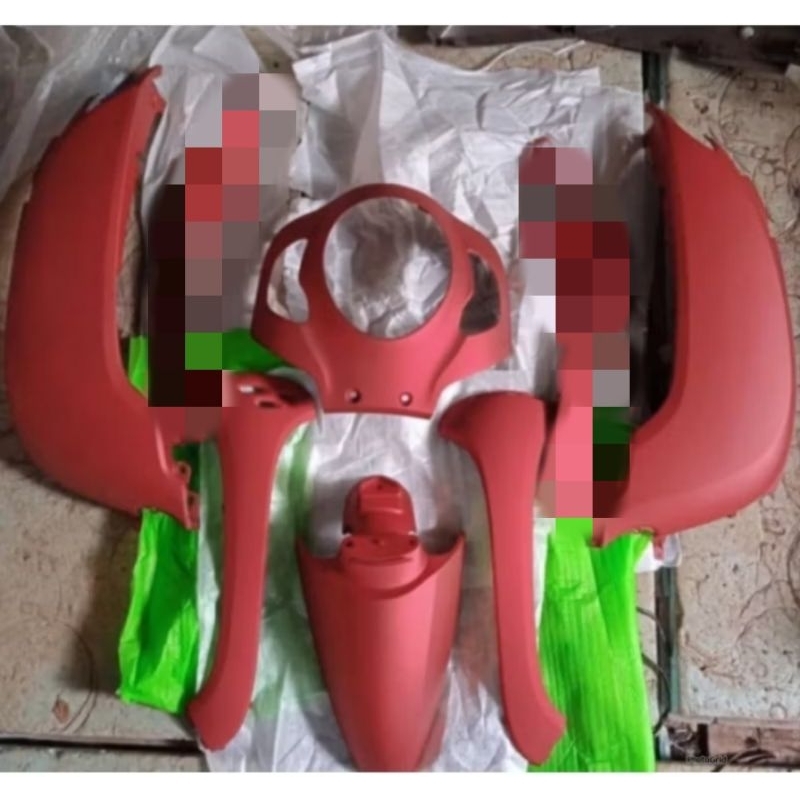 Body halus scoopy 2021 2022 2023 merah doff dapat 4 macam