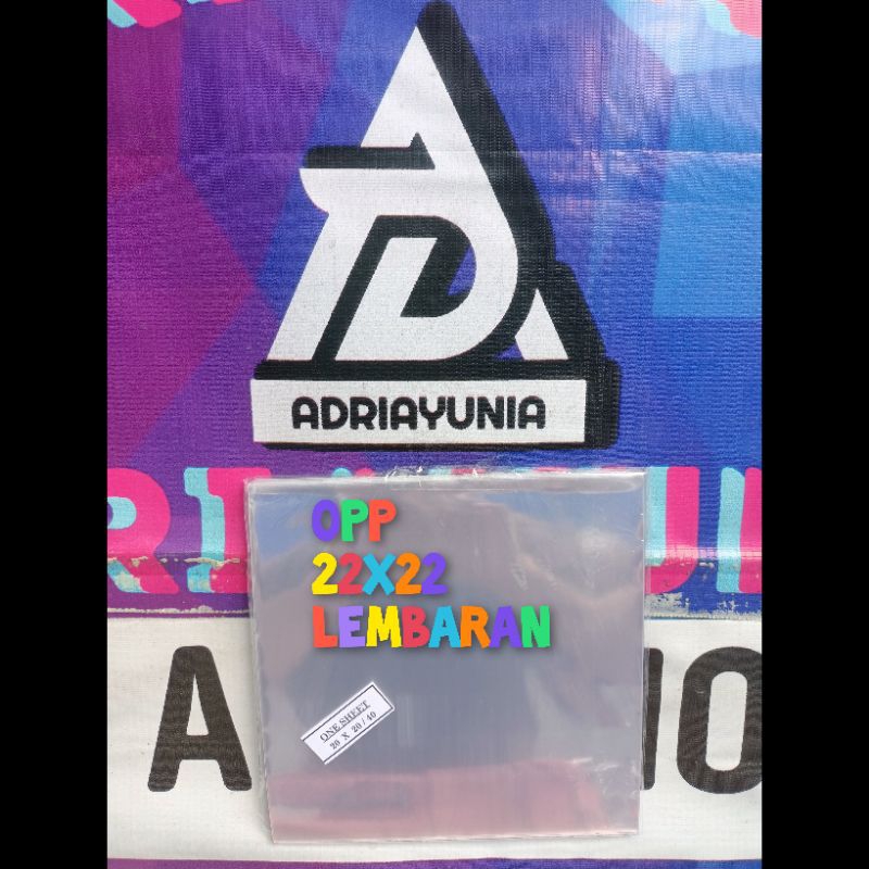 Plastik Opp 22x22 Lembaran - Plastik Opp 22 x 22 One Sheet - Opp 22x22 Model Gulung
