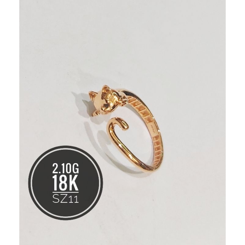 cincin kucing cat rosegold 18k 2.10 gram