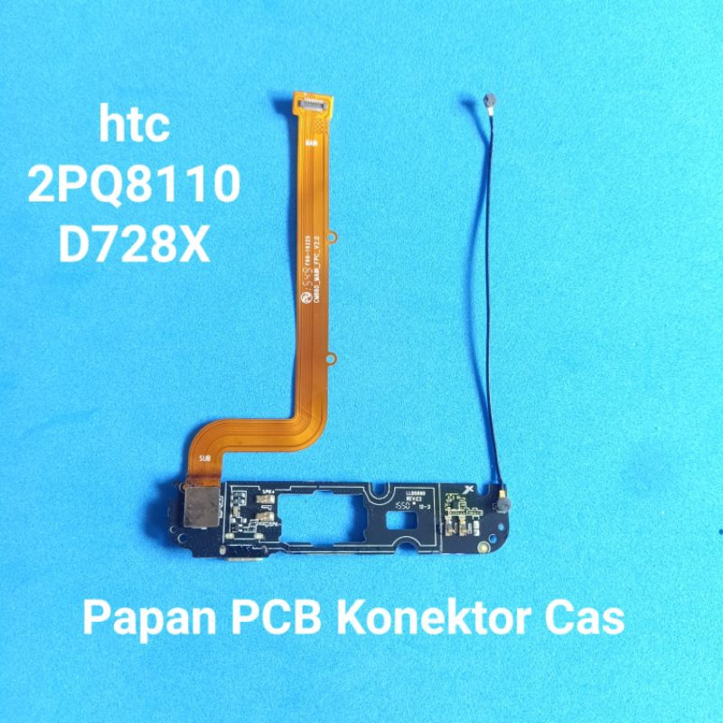 Fullset papan Flex konektor Cas HTC Desire 728/D728X Original Copotan Second