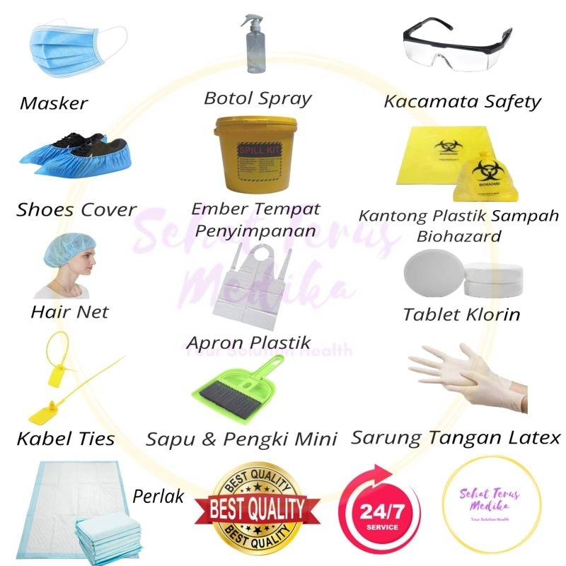 Spill Kit Infeksius APD/ Klinik/Rumah Sakit/ Puskesmas /APD Rumah Sakit / Spill Kit Medis