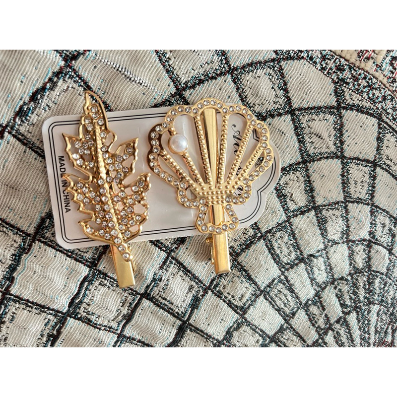 JEPIT RAMBUT ISI 2PCS GOLD HAIR PIN KOREA WANITA LUCU