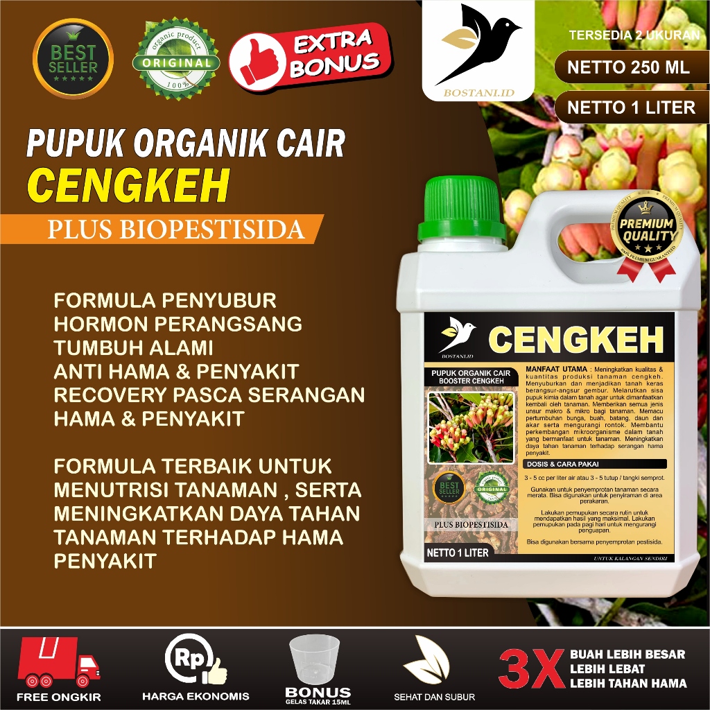 Berkahbaroka28 Pupuk Organik Cair Cengkeh / Booster Cengkeh / Pupuk Cengkeh Cair / Nutrisi Cengkeh /