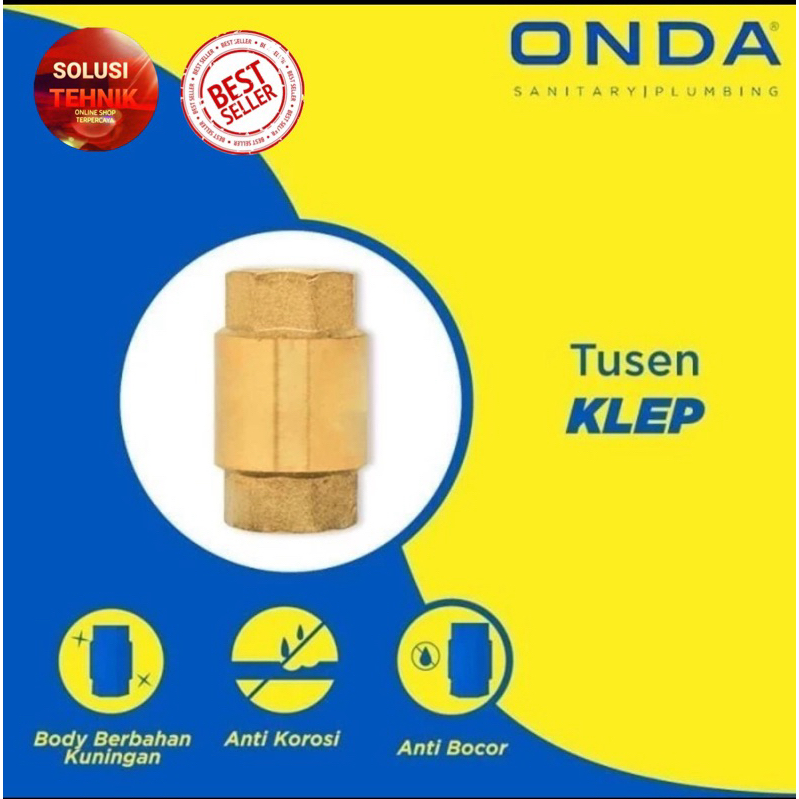 Tesen Klep Kuningan 1/2" Onda