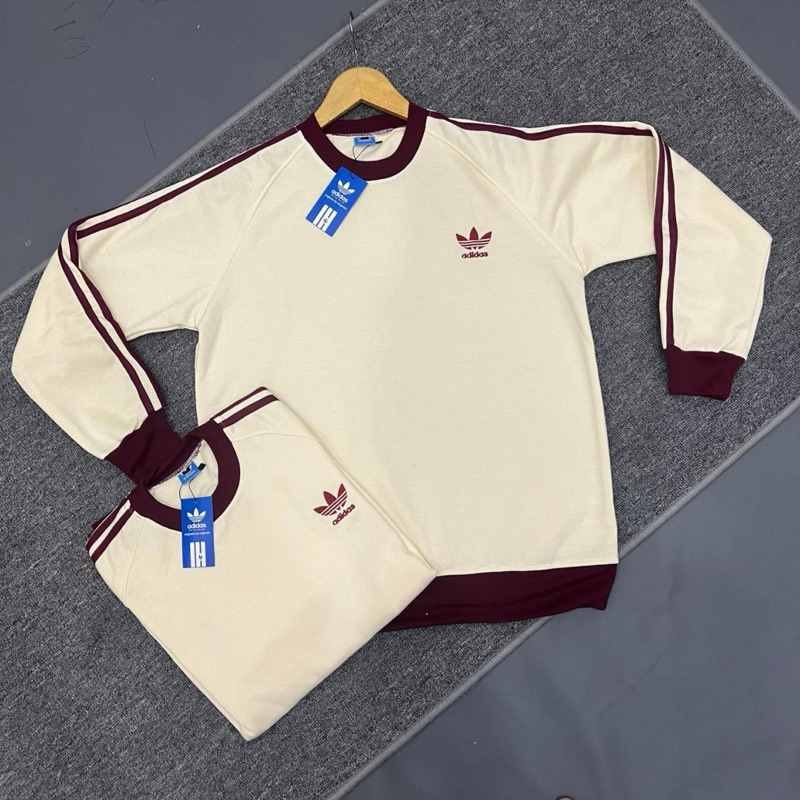 Jaket sweater pria adidas TNT  putih / hoodie adidas / surfing adidas