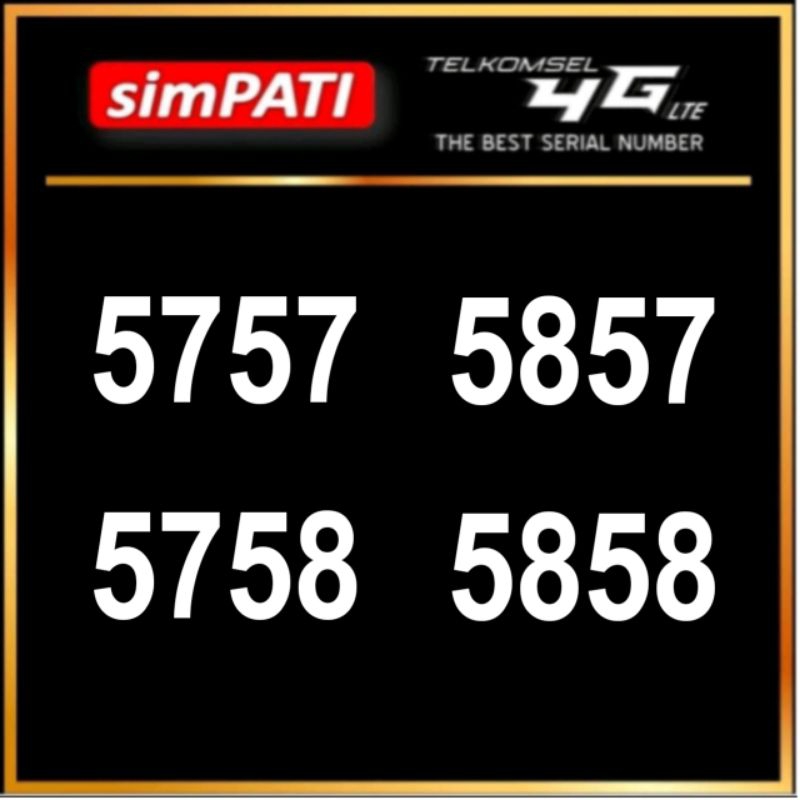 nomor cantik Telkomsel abab 5757 5858 5758 5857 nomor cantik simpati kartu as