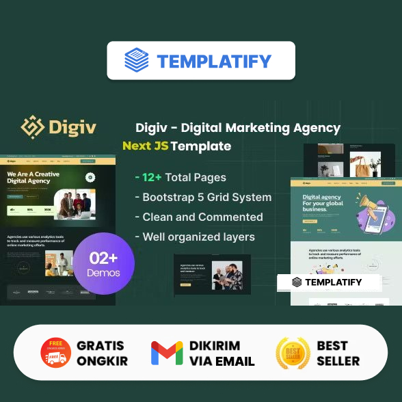 Digiv - Digital Marketing Agency Next JS Template Other Agency Website