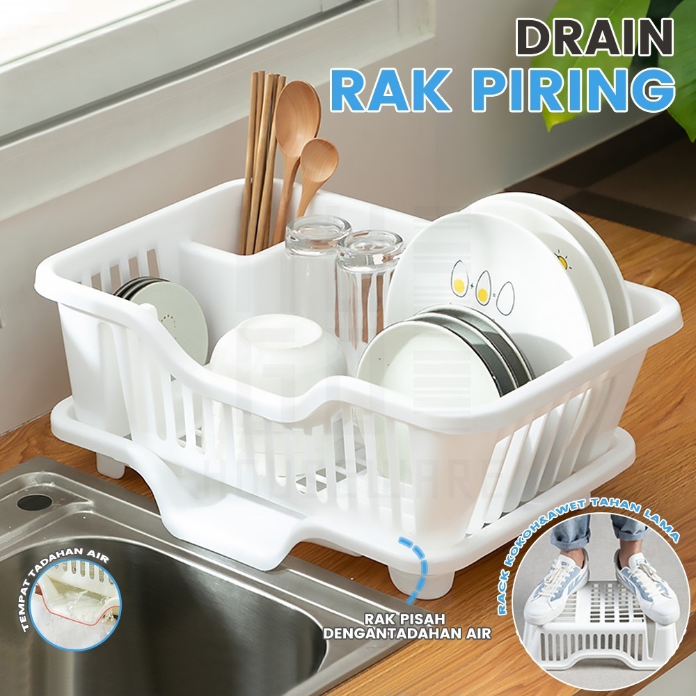 GONNA Rak Piring Dapur Rak Wastafel Dapur Keranjang Pembuangan