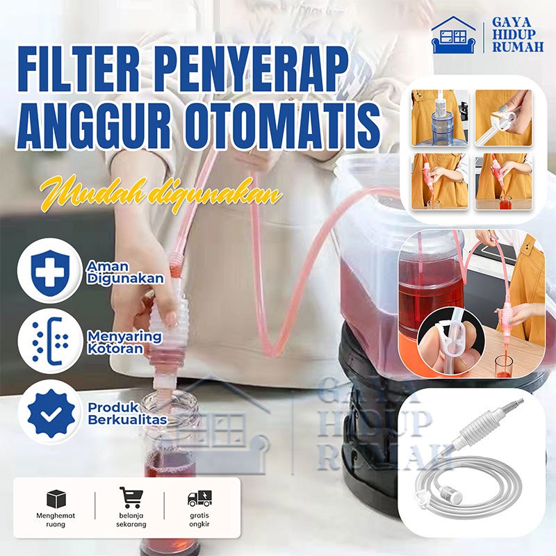 【1 Set】Pompa anggur manual rumah tangga/komersial, anggur merah/bir/air madu/berbagai minuman manual