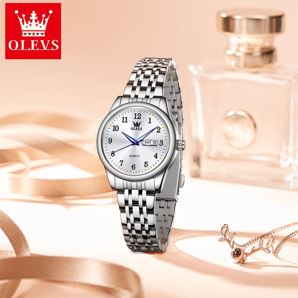 OLEVS Jam Tangan Wanita Anti Air Original Analog Elegan Fashion Kecil Korea Quartz Jam Tangan Cewek
