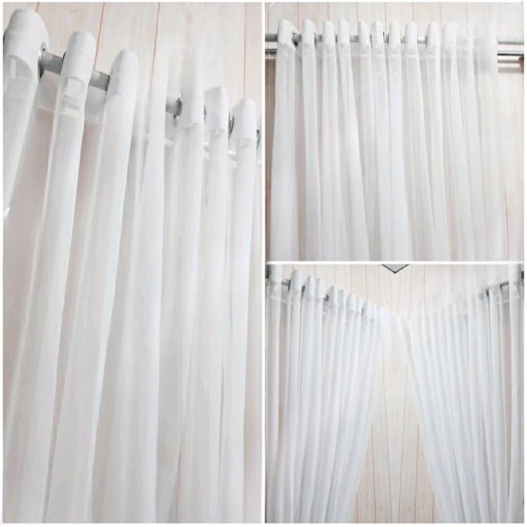 Gorden vitrase estetik import vitrase gorden smokring Tirai Jendela Kamar Tidur