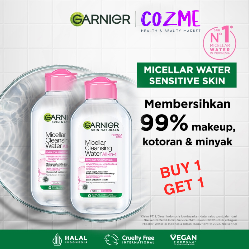 [2 PCS] GARNIER Micellar Cleansing Water Pink 125mL