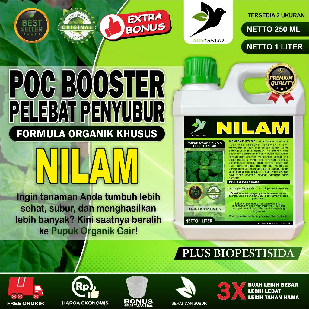 Pupuk Organik Cair Nilam / Booster Nilam / Pupuk Nilam Cair  / Nutrisi Nilam / POC Nilam  1 Liter