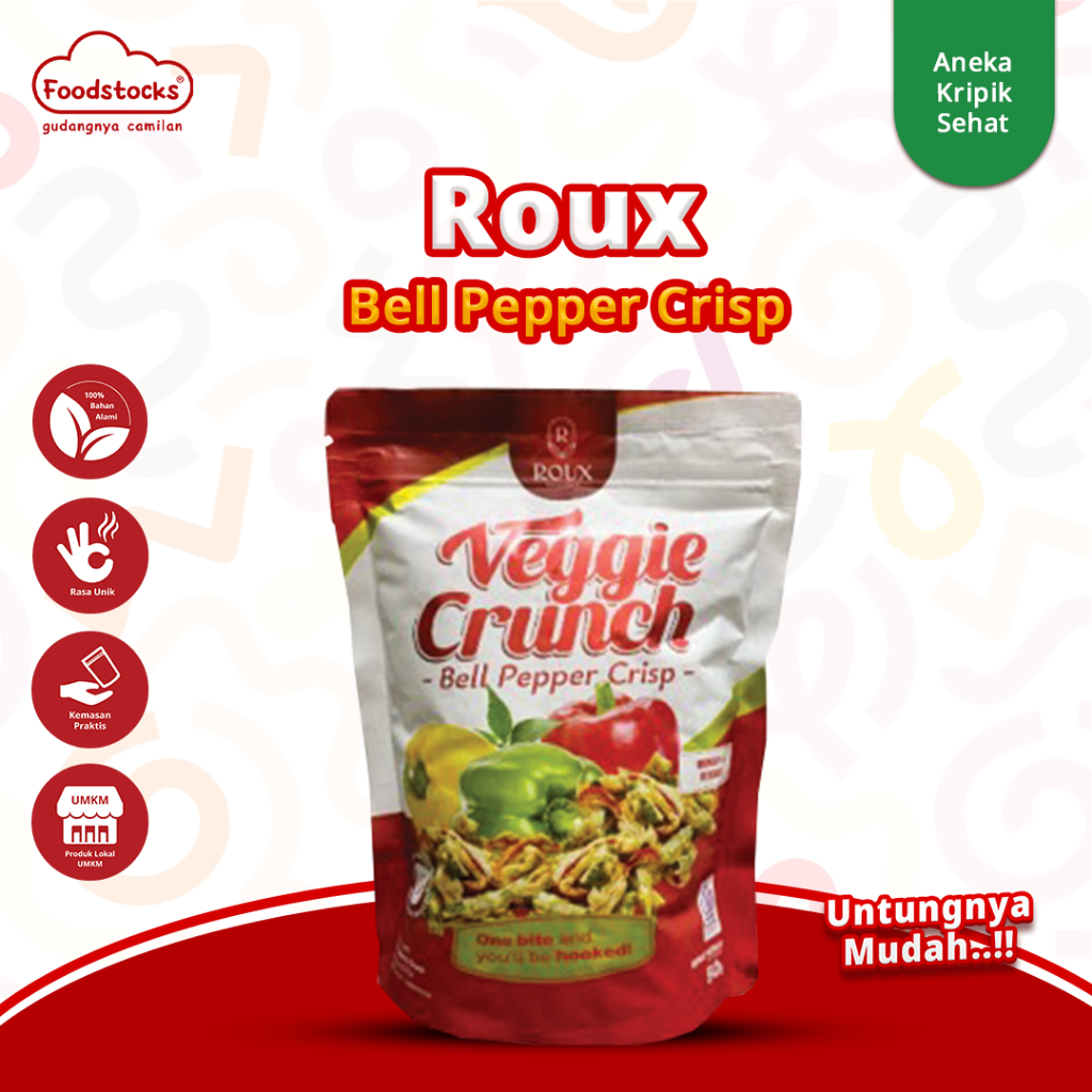 

Roux Veggie Crunch Keripik Paprika 50g Premium Crispy Sayur Enak Sehat Renyah Gurih Healthy Snack