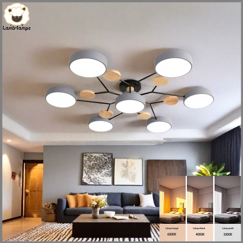 Lampu plafon ruang tamu modern Lampu hias plafon aesthetic Lampu plafon kamar tidur minimalis Lampu 