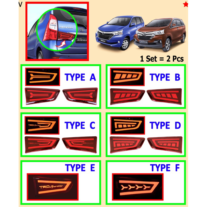 REFLEKTOR BAGASI GRAND AVANZA XENIA LAMPU BELAKANG BAGASI ALL NEW AVANZA XENIA REFLEKTOR BELAKANG BA