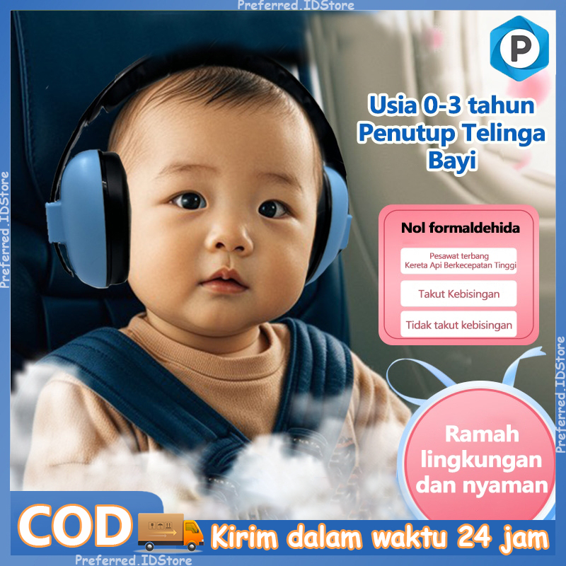 Earmuff Bayi Anti Bising Pesawat Penutup Telinga Peredam Suara Untuk Bayi & Anak