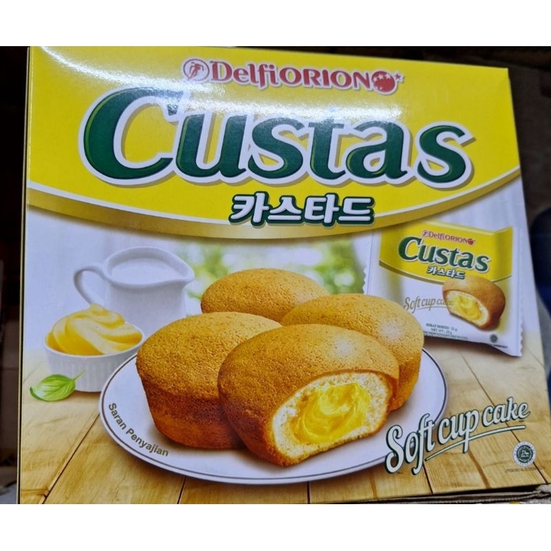 

Custas Kukis lembut dengan isian krim custard, isi 12 pcs