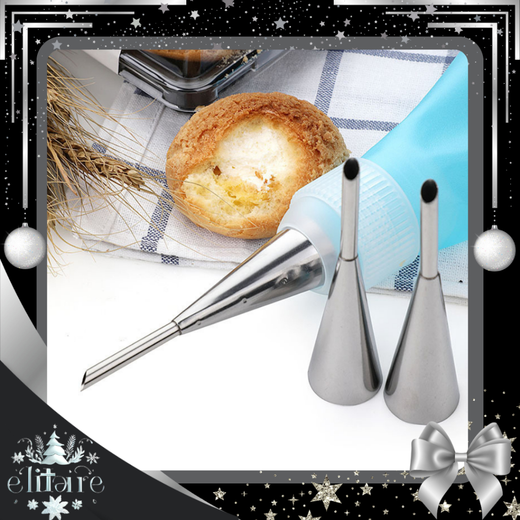 ELITAIRE Spuit isian Vla Soes Donat Filling Cream / Alat Bantu Pipa Noozle Puff Selai Coklat Kue Sus