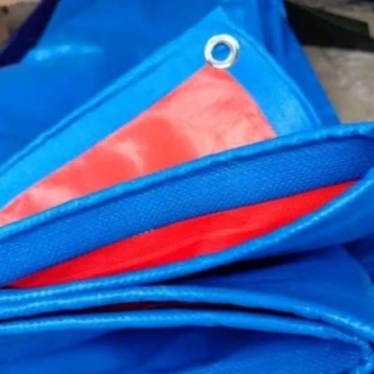 Terpal Korea Biru 4x6 Meter Untuk Jemur Padi Tikar Alas Barang Tutup Barang Tenda Kolam