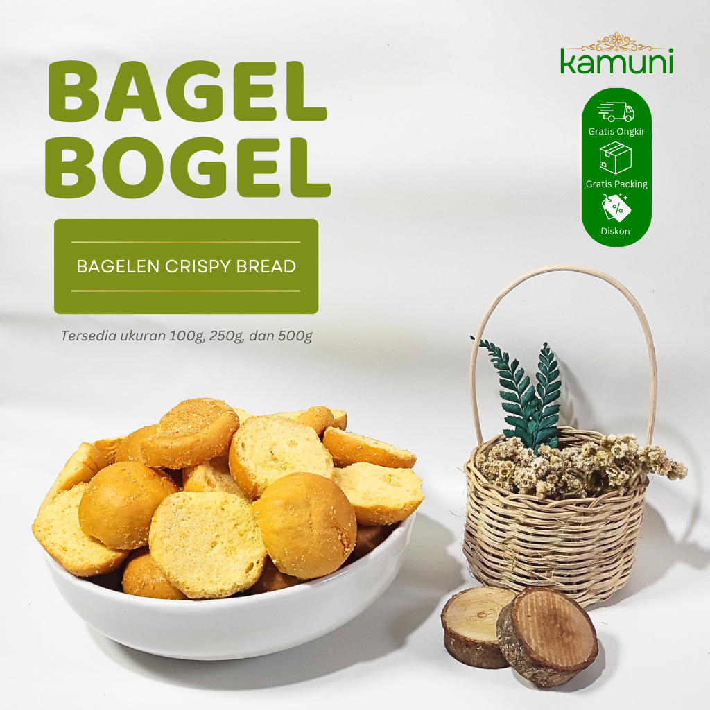 

Bagel Bogel 100g – Bagel Mini Klasik Manis Gurih, Tersedia Harga Grosir | KAMUNI Multi Pangan