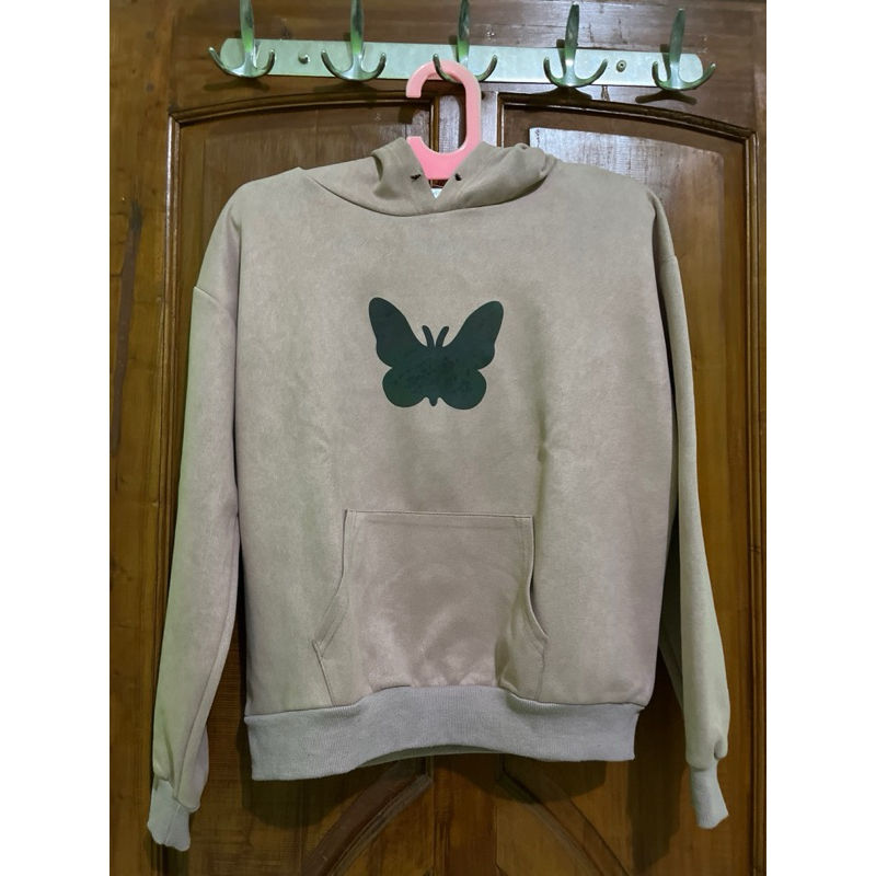 [PRELOVED] hoodie suede wanita