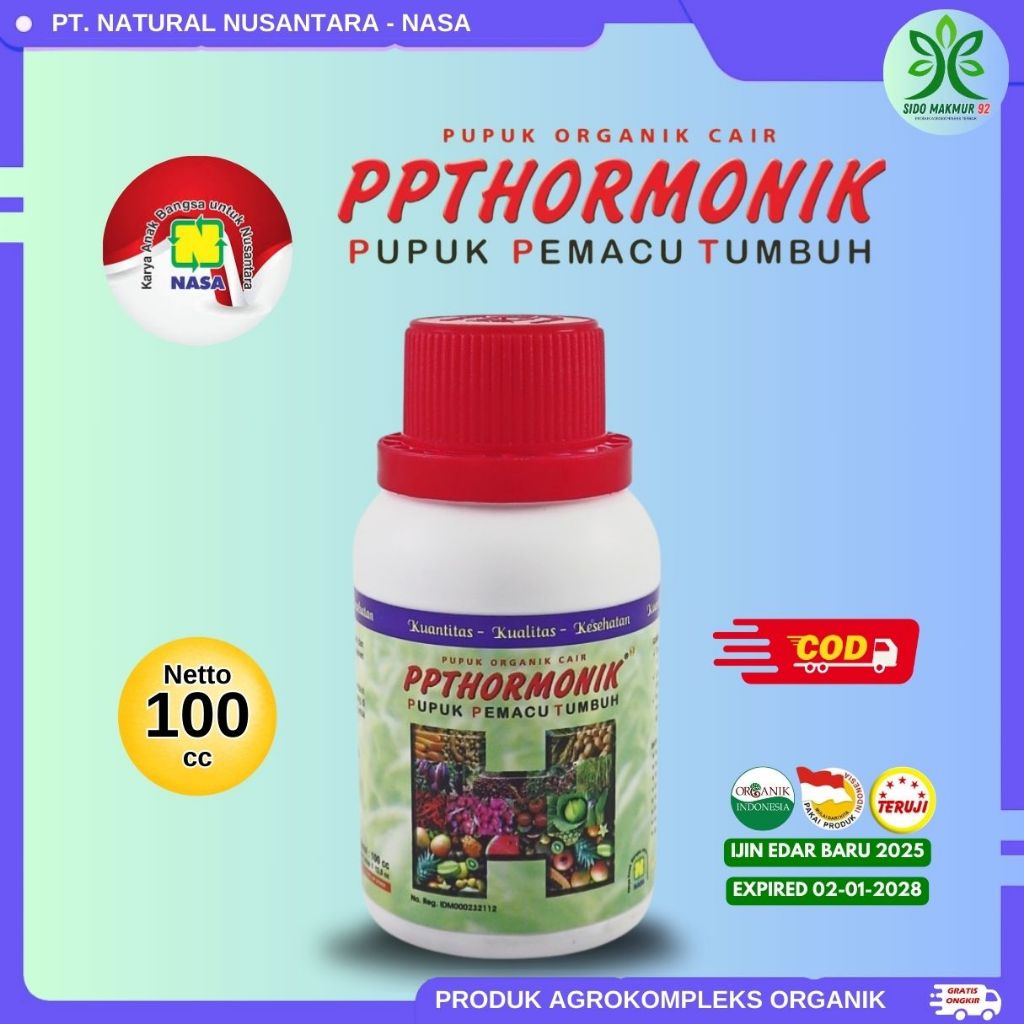 ZPT Hormon Pengatur Tumbuh PPT hormonic Nasa 100 cc, Pelebat Buah Auksin, Giberelin Dan Sitokinin SM