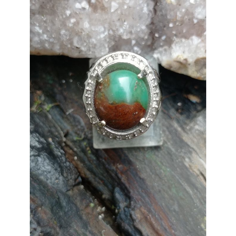 Cincin batu natural hijau Garut cikolak pancawarna Garut cikolak