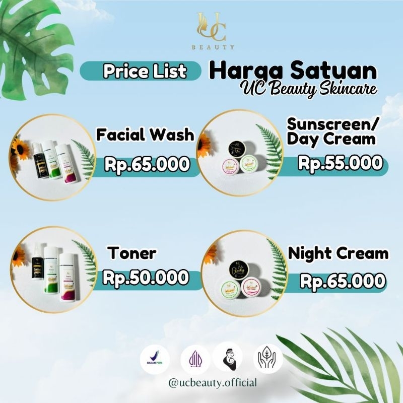 ECER N'GLOW SKINCARE/ UC BEAUTY 100% ASLI BISA MENCERAHKAN