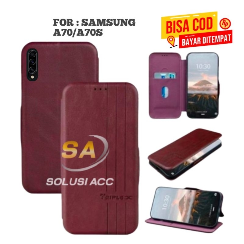 CASE SAMSUNG A70 A70S FLIP COVER WALLET SARUNG HP CASING DOMPET LEATHER CASE MAGNET FLIP 05