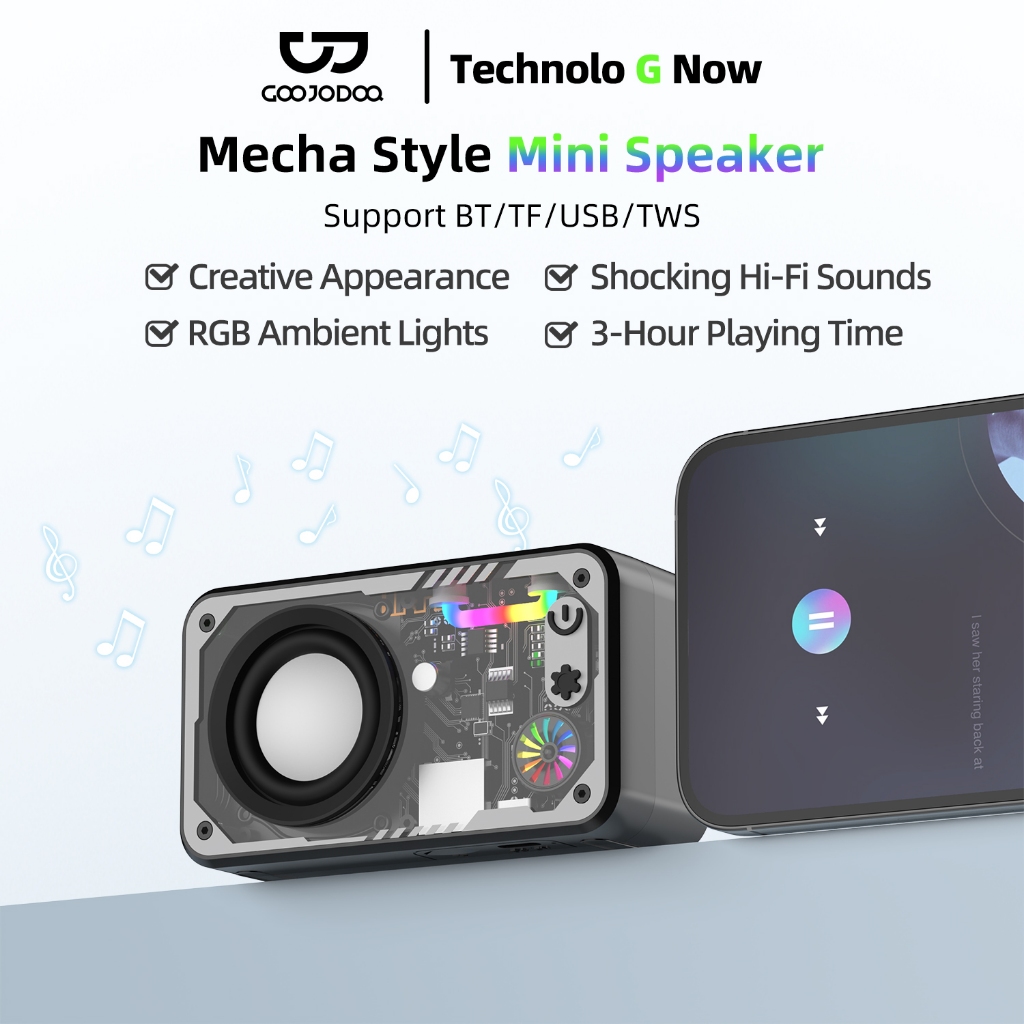 GOOJODOQ Speaker LED Bluetooth AB4085 Speaker 5.3 Surround Sound System RGB Multifunction Speaker