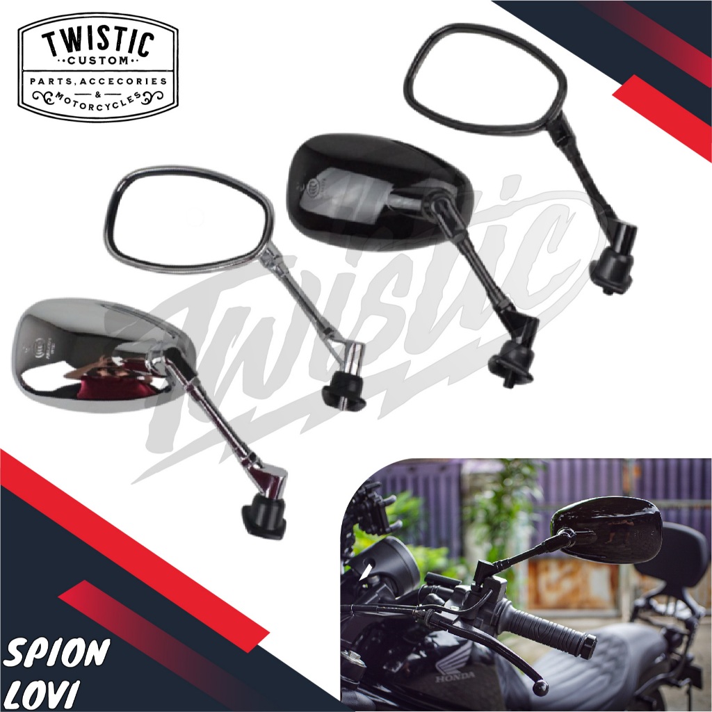 Spion Oval Lovi Motor Benelli Patagonian Eagle 250 Keeway SCR 250 Kawasaki Vulcan Honda Rebel 500