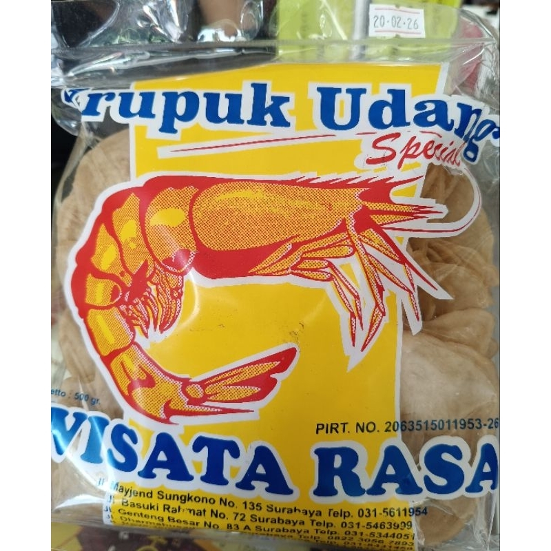 

krupuk udang besar mentah wisata rasa oleh oleh khas surabaya