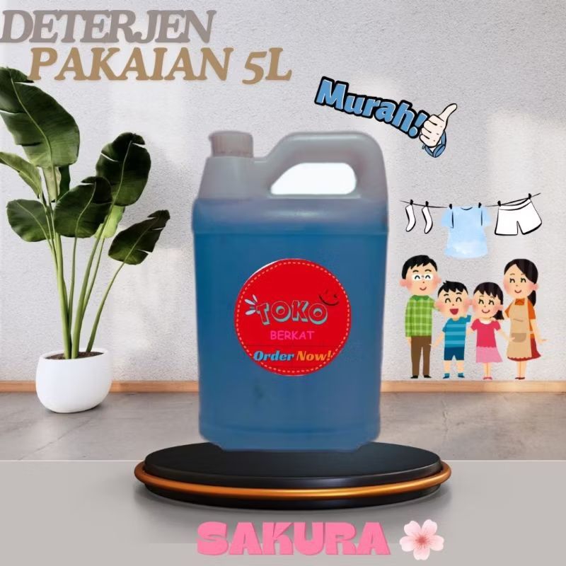 DETERJEN CAIR-LAUNDRY/SABUN CUCI PAKAIAN 5 LITER