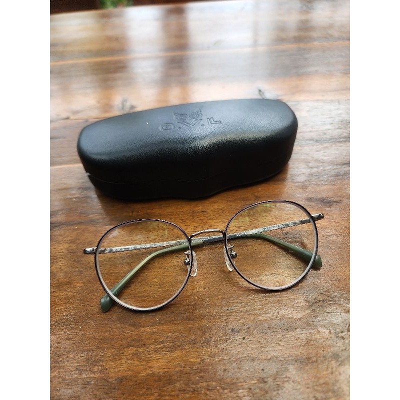 Kacamata Owl Eyewear Origal Silver Green - Kacamata Korean Style
